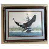 1975 R.J. McDonald Artist Signed Eagle Print 1975 R.J. McDonald Artist Signed Eagle Print