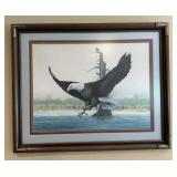 1975 R.J. McDonald Artist Signed Eagle Print