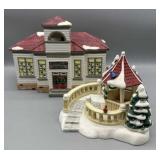 (2) Dept. 56 Snow Village Houses w/Boxes