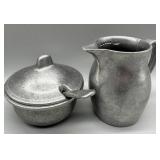 Vintage Carter Pewter Sugar and Creamer Vintage Carter Pewter Sugar and Creamer