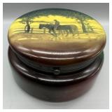 Antique Handel Ware Glass Humidor Tobacco Jar Antique Handel Ware Glass Humidor Tobacco Jar