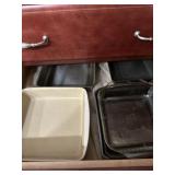 (2) Drawers of Baking Pans (2) Drawers of Baking Pans