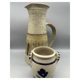 Pottery Pitcher and Jar