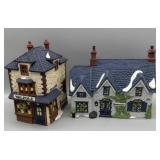(2) Dept. 56 Heritage Village Houses w/Boxes (2) Dept. 56 Heritage Village Houses w/Boxes