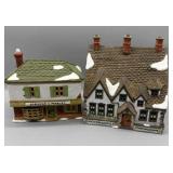 (2) Dept. 56 Heritage Village Houses w/Boxes (2) Dept. 56 Heritage Village Houses w/Boxes