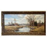 Large Framed Lithograph Picture by Clemens Freitag Large Framed Lithograph Picture by Clemens Freitag