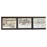 Framed Drawings by Howard Kirby Framed Drawings by Howard Kirby