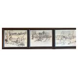 Framed Drawings by Howard Kirby