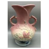 Hull Art Pottery Magnolia Double Handled Vase Hull Art Pottery Magnolia Double Handled Vase