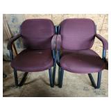 4 Maroon Office Chairs