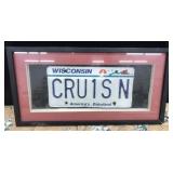 Wisconsin CRU1SN Tag In Shadow Box Wisconsin CRU1SN Tag In Shadow Box
