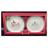 Lenox Holiday Naughty & Nice Party Plates w/Box