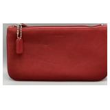 VTG Coach Red Leather Zipped Case