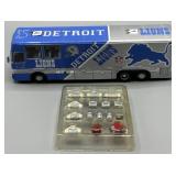 Danbury Mint Detroit Lions NFL Team Bus Die Cast