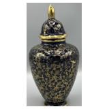 Bavaria Echt Kobalt Blue & Gold Ginger Jar Vase