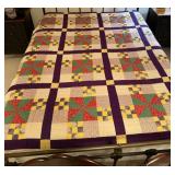 Half Square Triangle w/9 Patch Block Quilt