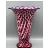 2008 Peacock Art Glass Vase