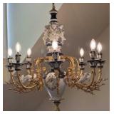 Dresden Style Porcelain 8-Light Chandelier