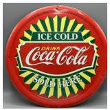 Ice Cold Coca Cola Round Tin Sign