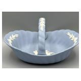 Wedgwood Blue Jasperware Thistle Basket