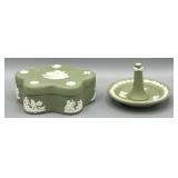 Wedgewood Sage Trinket Box & Ring Holder