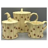 Wedgwood Terra Cotta on Yellow Bamboo Tea Set