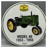 John Deere Model 40 Metal Sign