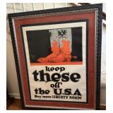 WWI Keep These Off The USA Original Lithograph