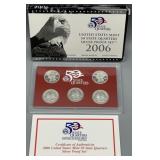 2006-S 50 State Quarters Silver Proof Set w/COA