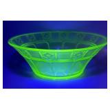 1925-1930s Uranium Glass Serving Bowl