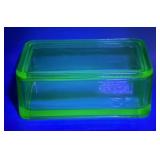 Uranium Glass Lidded Trinket Box