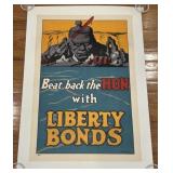 Authentic WW1 Beat Back The Hun with Liberty Bonds