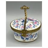 Chamart Limoges Cupid & Roses Basket