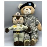 U.S. Army & CHP Chipper Stuffed Bears