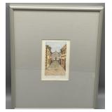 Original Lucca Strada Watercolor - Signed