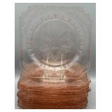 1930s Jeanette Adam Pink Depression Glass Plates
