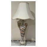 Capodimonte Porcelain Lamp w/Cherubs