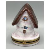Limoges France Rouchard Birdhouse Trinket Box