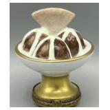 Peint Main Limoges France Triple Scoop Trinket Box