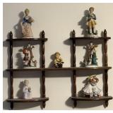 Wood Shelf and Ceramic Decor