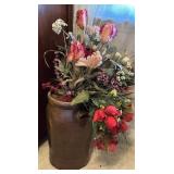 Antique Churn w/Dried Flowers