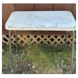 Vintage Enamel Top Table