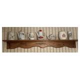 Pitchers, Misc Decor and Wood Shelf