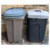(2) Plastic Trash Cans