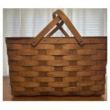 Vintage Wood Picnic Basket