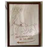 Joeï¿½s Hangout In The Rear Framed Picture