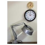 Magnifying Lamp and Wall Decor