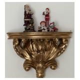 Gold Wall Shelf and Decor