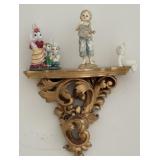 Gold Wall Shelf and Decor