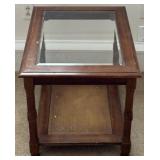 Glass Top End Table